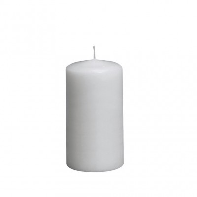 Žvakė cilindro formos 6x12cm šviesi pilka