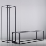 NUOMA: Kolonos - stovai juodi 20x20x70cm