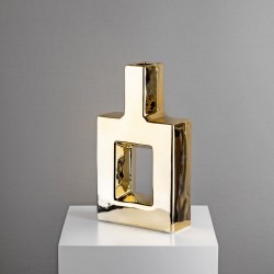 NUOMA: Vaza keraminė "Stačiakampis butelis AU2" auksinė 