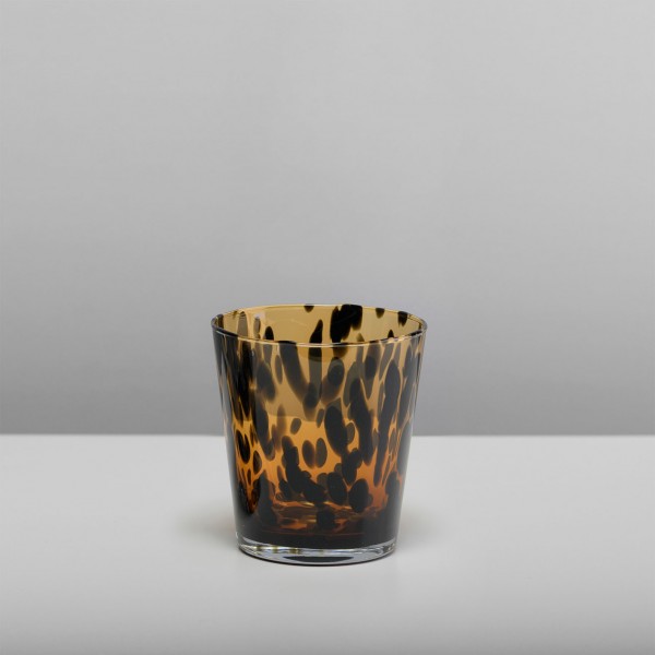 NUOMA: Vazelė-žvakidė 27-1061B "leopardas" gintarinė-juoda
