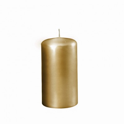 Žvakė cilindro formos 6x6cm auksinė