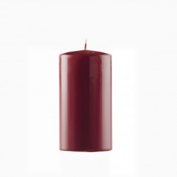 Žvakė cilindro formos 6x12cm bordo - lakuota