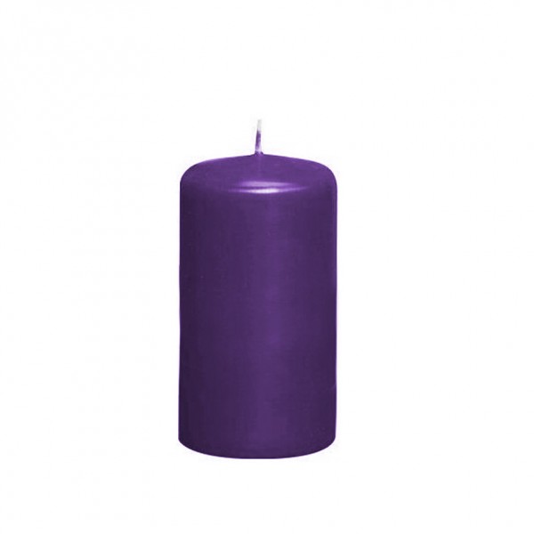 Žvakė cilindro formos 6x10cm tamsi violetinė