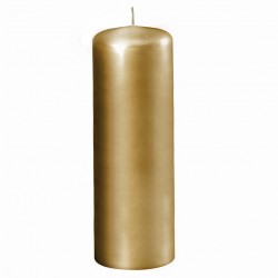 Žvakė cilindro formos 6x20cm auksinė