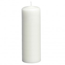 Žvakė cilindro formos 6x20cm balta