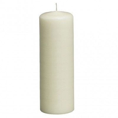 Žvakė cilindro formos 7x20cm kreminė