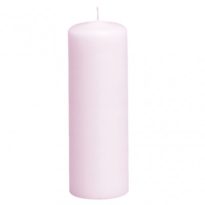 Žvakė cilindro formos 6x20cm rožinė šviesi