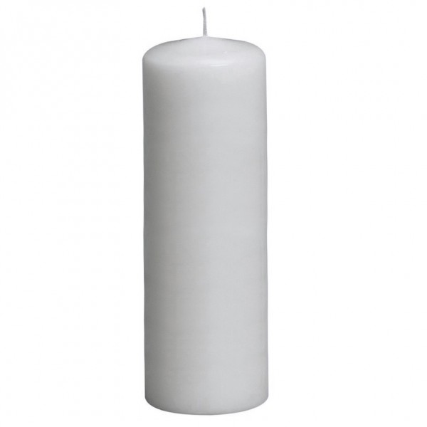 Žvakė cilindro formos 6x20cm šviesi pilka